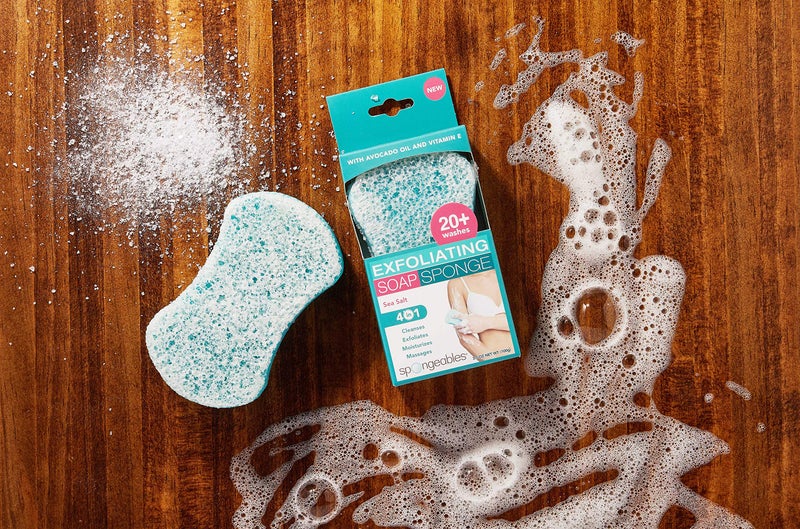 Spongeables Body Wash in a 20+ Wash Sponge, Sea Salt, 3 Count - Image 2